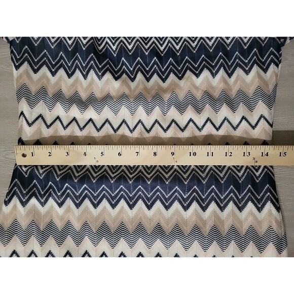 Velvet Torch Womens Shows L Fits M New Chevron Over The Knee Dress- Teal Multi - Picture 6 of 11